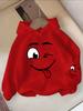 New Autumn/winter Stylish Printed Hooded Sweatshirt, Girls' Size, Suitable for Boys and Girls Aged 6-12, Christmas Gift.