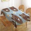 Cartoon Animal Print Durable Rectangle Tablecloth - Scratch-Resistant For Restaurants, Cafés & Service