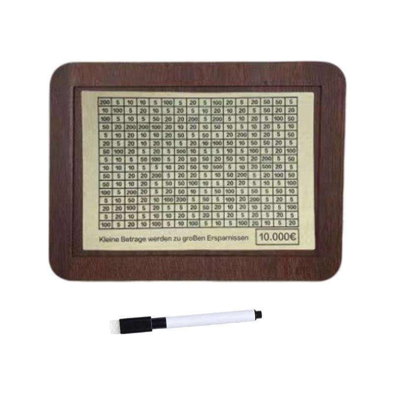 

Wooden Coin Piggy Banks Saving Box with Digital Markers and Pen To Enhances Money Management And Budget Education Gift