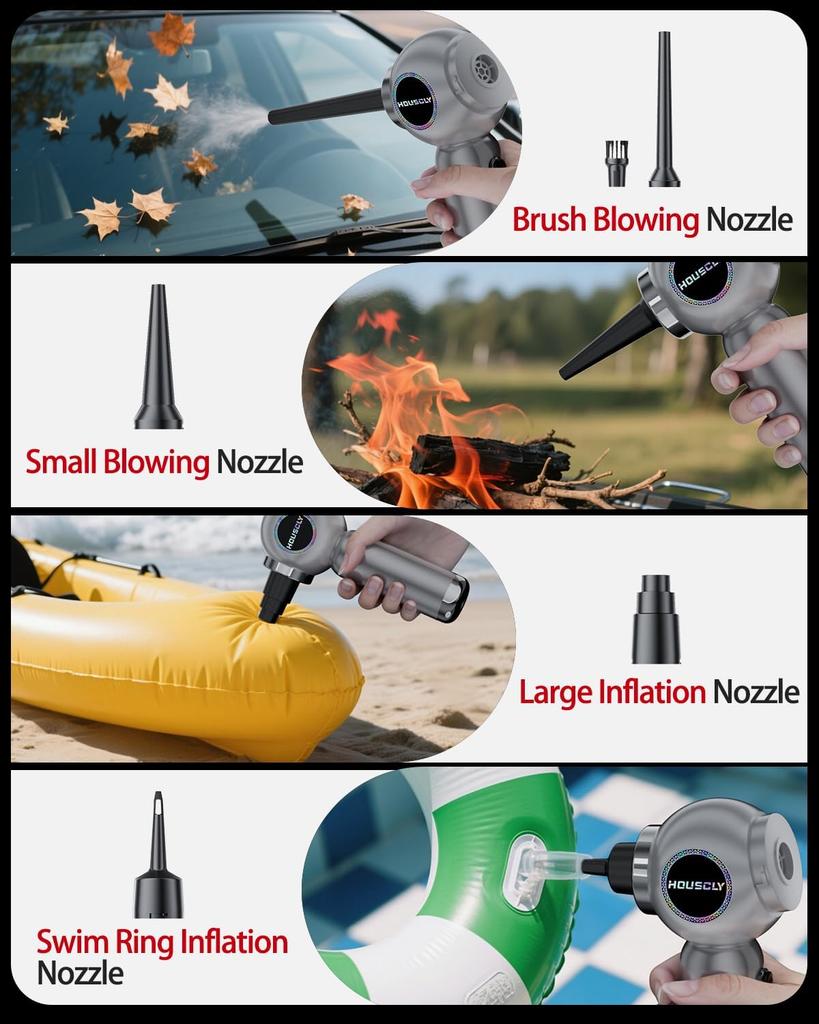 Portable Cordless Car Vacuum 25000Pa, Rechargeable 4-in-1 Handheld Cleaner for Car, Office, Home