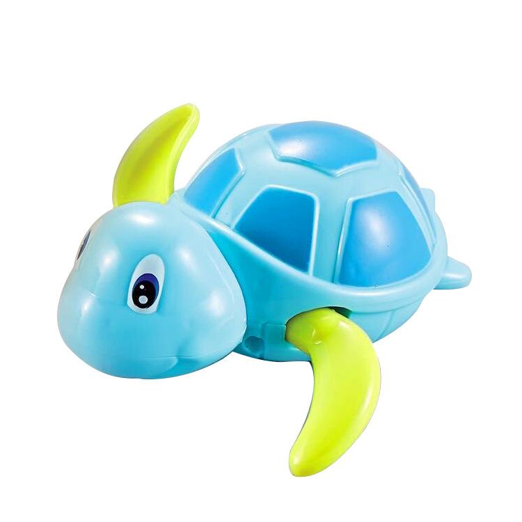 

Милые мультяшные детские игрушки для купания, животные, черепахи, классические детские водные игрушки для ванной комнаты, заводные развивающие детские пляжные игрушки для купания синий