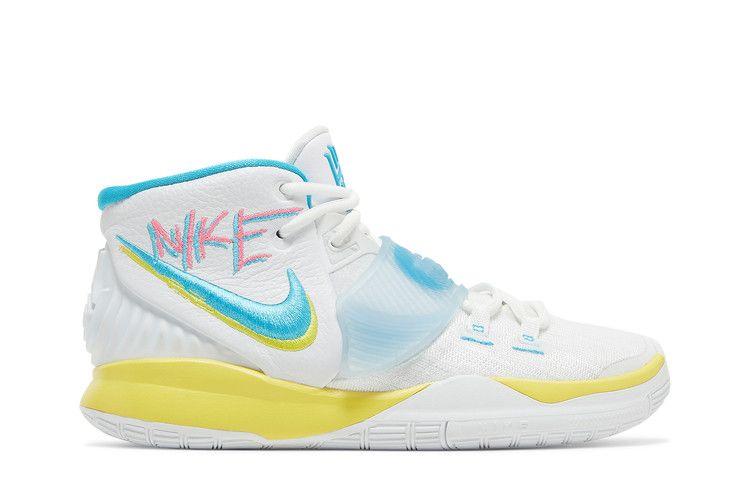 Kids' Sneakers Nike Kyrie 6 90s (GS) White/Opti Yellow-Digital Pink-Blue Fury