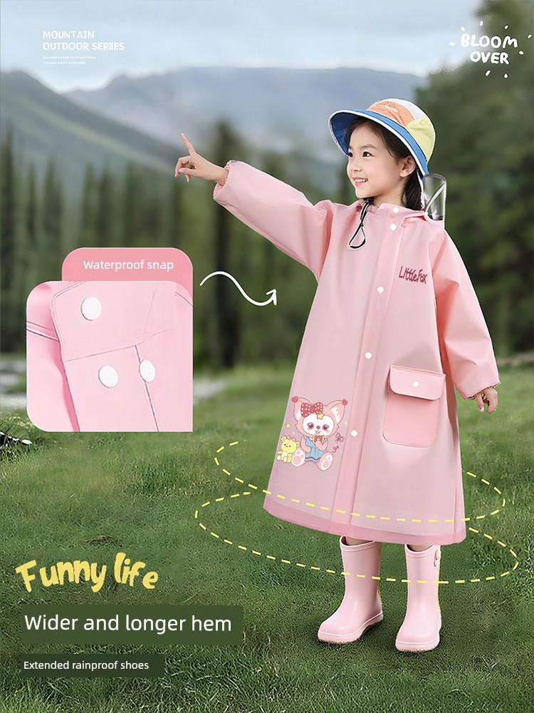 Children's Raincoat for Kindergarten and Elementary School Students, Special for Going to School, Rainproof, Thickened, Cute Rain Poncho for Boys and