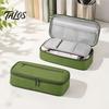 Polyester Pencil Bag Multi-compartment Case, Large Capacity Durable Stationery Organizer, Functional Classroom Accessory Compact Wear-resistant Pouch