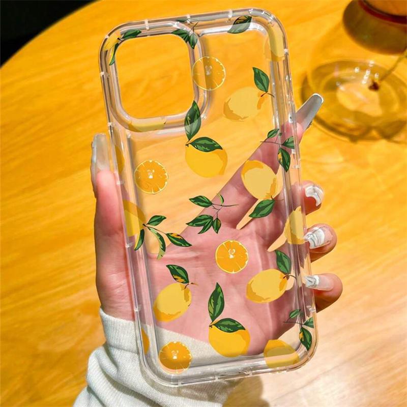 Summer Fresh Fruit Lemon Phone Case for  14 13T 13 12T 12 Pro Mi 11 Lite 5G NE Poco X3 X5 X6 F5 Pro Soft Air Cushion Cover