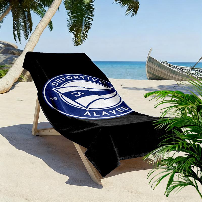 deportivo alaves 2D Flat Print Beach Towel, Large Soft Quick Dry Towel for Beach Camping Swimming