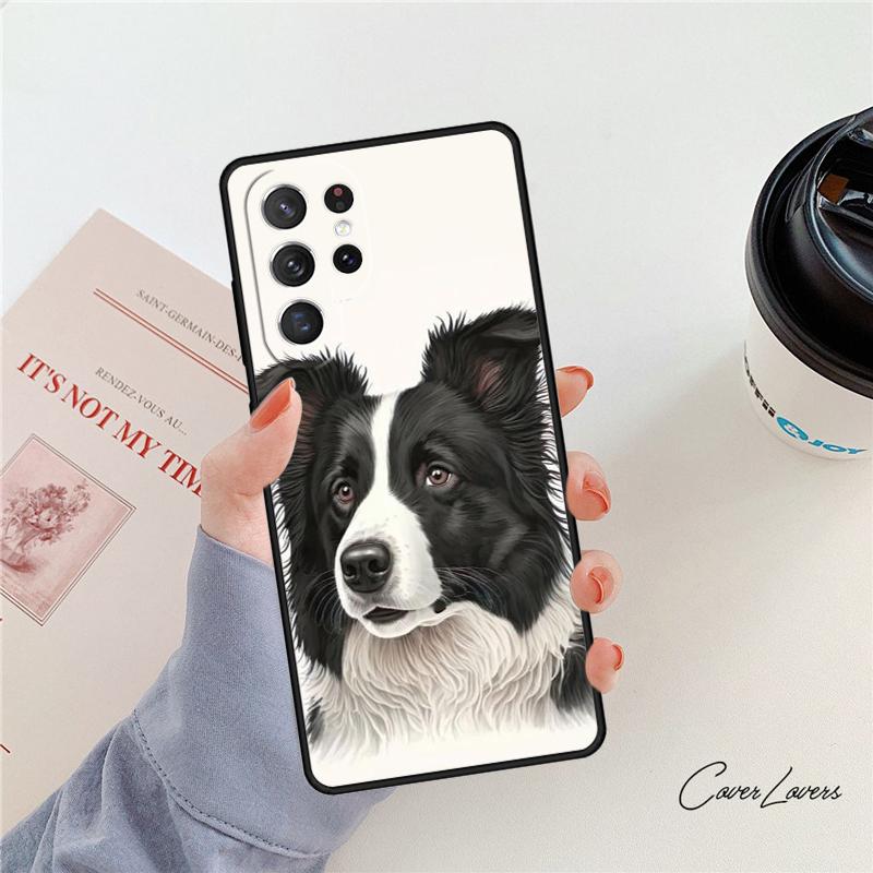 Border Collie Dog phone case For Samsung Galaxy S24 S25 S23 S22 Ultra Note 10 20 Plus S20 S21 FE Cover