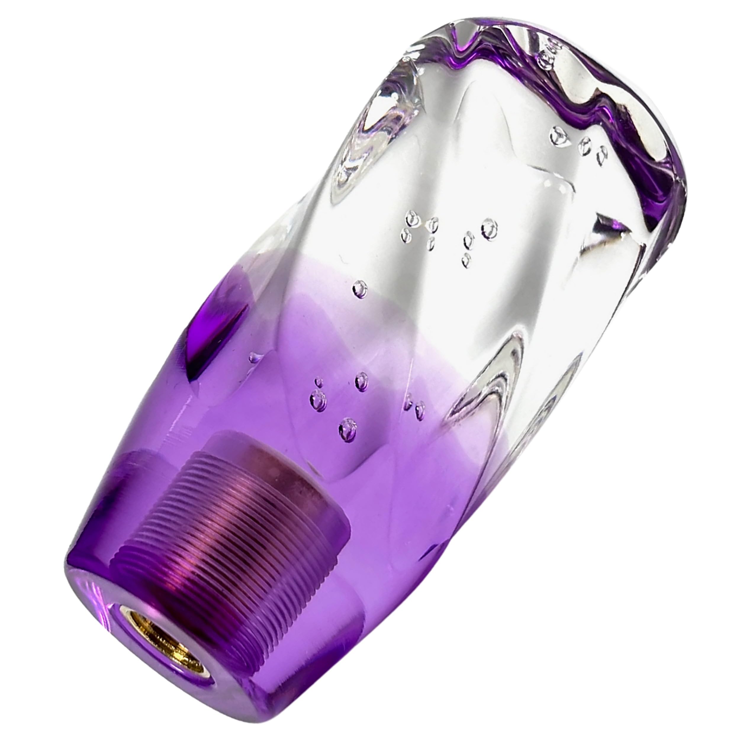 

tonra Crystal Shift Knob Shift knob Universal Adapter M8 M10 M12 45x100mm 190g MT AT Car Twist Transparent x Purple 10cm фиолетовый