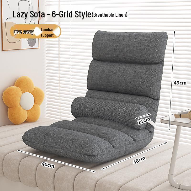 Lazy Tatami Folding Sofa Chair: Single Bed & Backrest for Dorms, Balconies, and Bedrooms