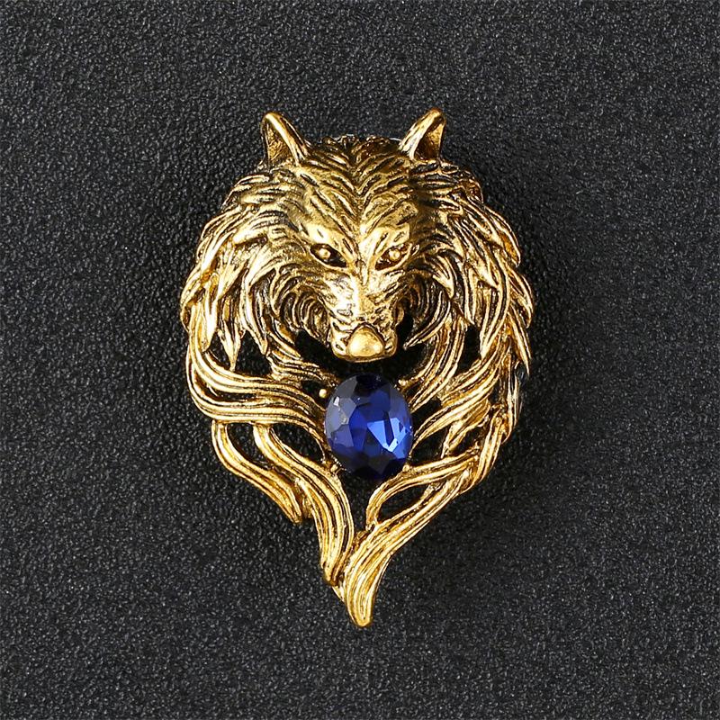 Luxuriöse Trend-Brosche: Wolf-, Löwen- und Adlerdesigns in europäischen und amerikanischen Stilen