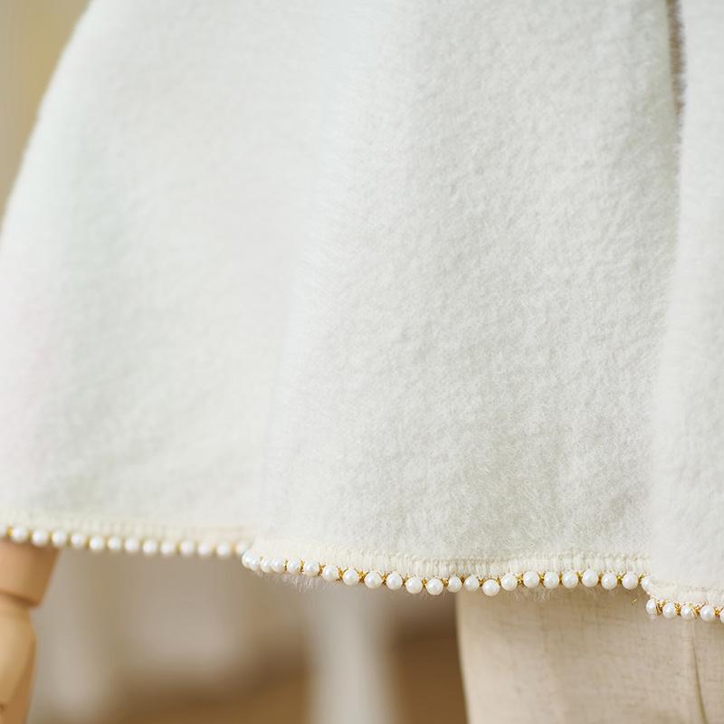 High-End Nertsfluweel Cheongsam Sjaal: Retro Bruids Bruiloft & Dagelijkse Cape voor Vrouwen in Effen Kleur