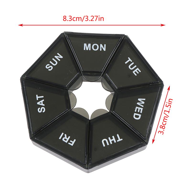 1 Stück Pillendose 7 Tage Tabletten Süßigkeiten Pillenbox Organizer Tragbare Aufbewahrung Tablettenhalter Reise Pillen Organizer Pillenspender