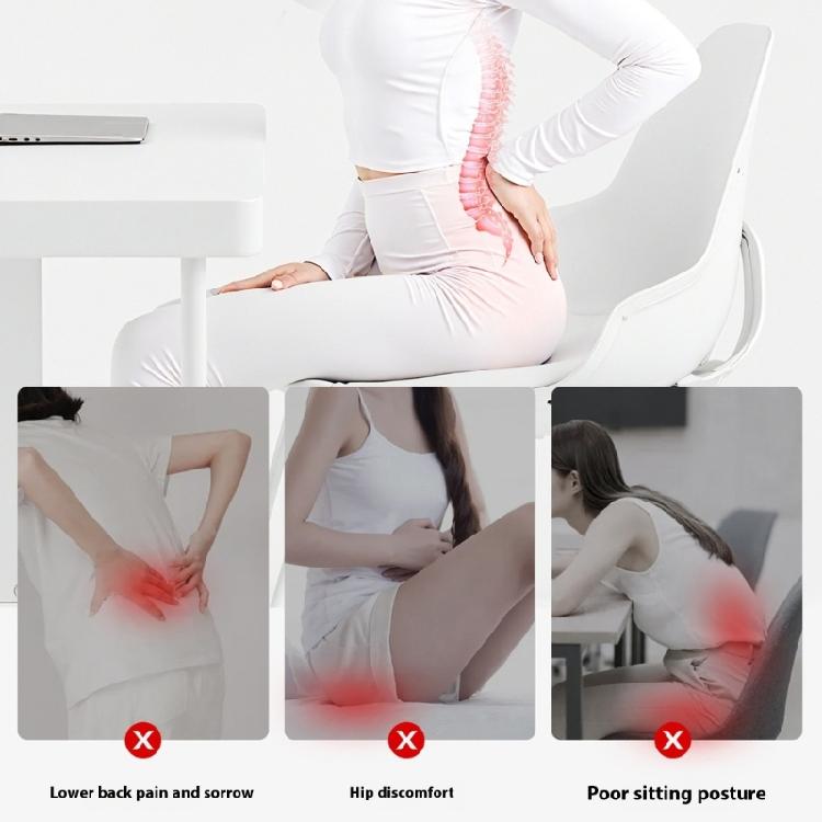 Slow Rebounding Car Seat Pad Ergonomic Lumbar and Back Support Ice Silk Fabric Chair Seat Cushion For Extended Comfort