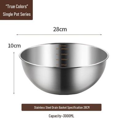 ZISIZ Stainless Steel Drainer Bowl Set