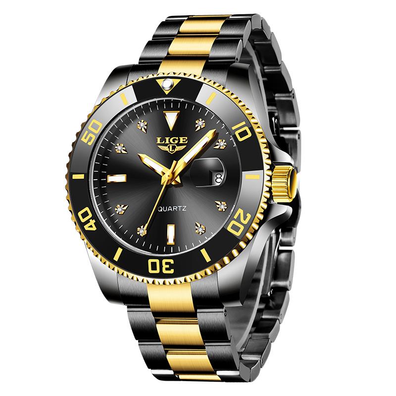 LIGE Neu Top Marke Luxus Männer Uhr Mode Lässig Wasserdicht Datum Uhr Quarz Uhren