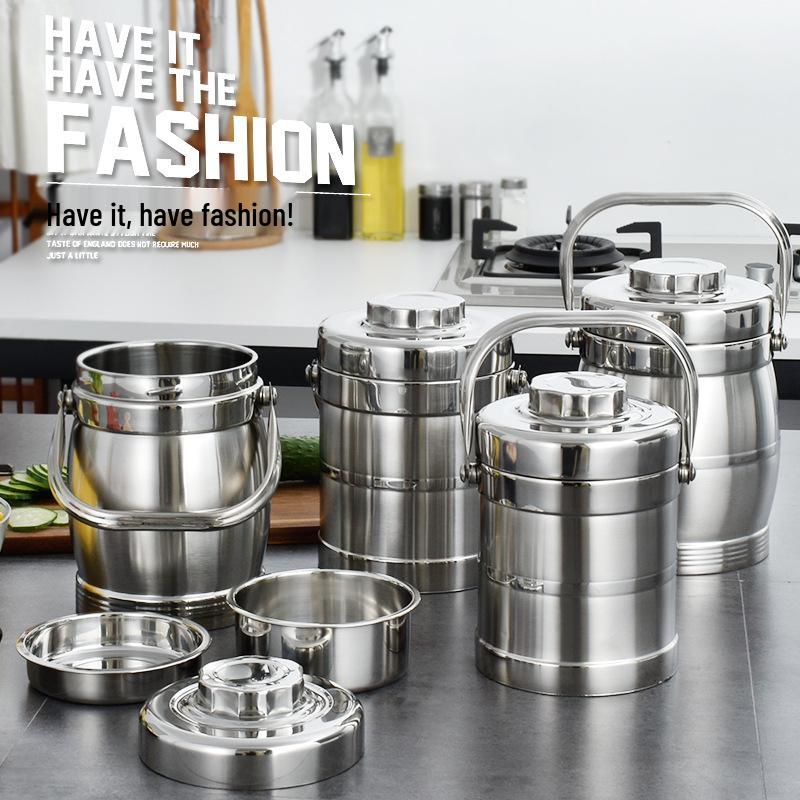 Stainless Steel Vacuum Insulated Lunch Box with Cutlery for Students and Office Workers