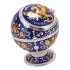 Ball Ashtray with Windproof Lid Retro Dragon Stereoscopic Relief Zinc Alloy Metal Home Decoration