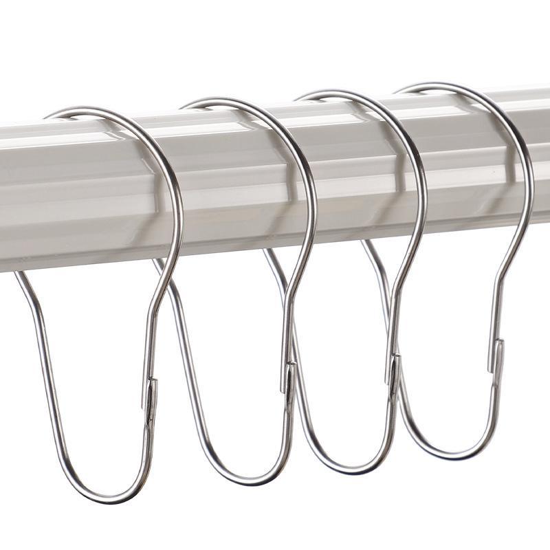 10/20Pcs 304 Stainless Steel Beadless Shower Curtain Hook Curtain Limpet Bathroom Accessories Hook Hoist Hook Hook