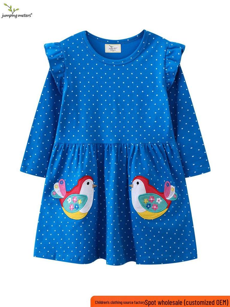 Girls' Long-Sleeved Embroidered Princess Dress - New Spring & Autumn Style