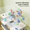 Dwarf Hamster Cage, 4 Levels, Tunnel System, Hut, Accessories, Top Opening, 78 X 45 X 73 Cm, Grey