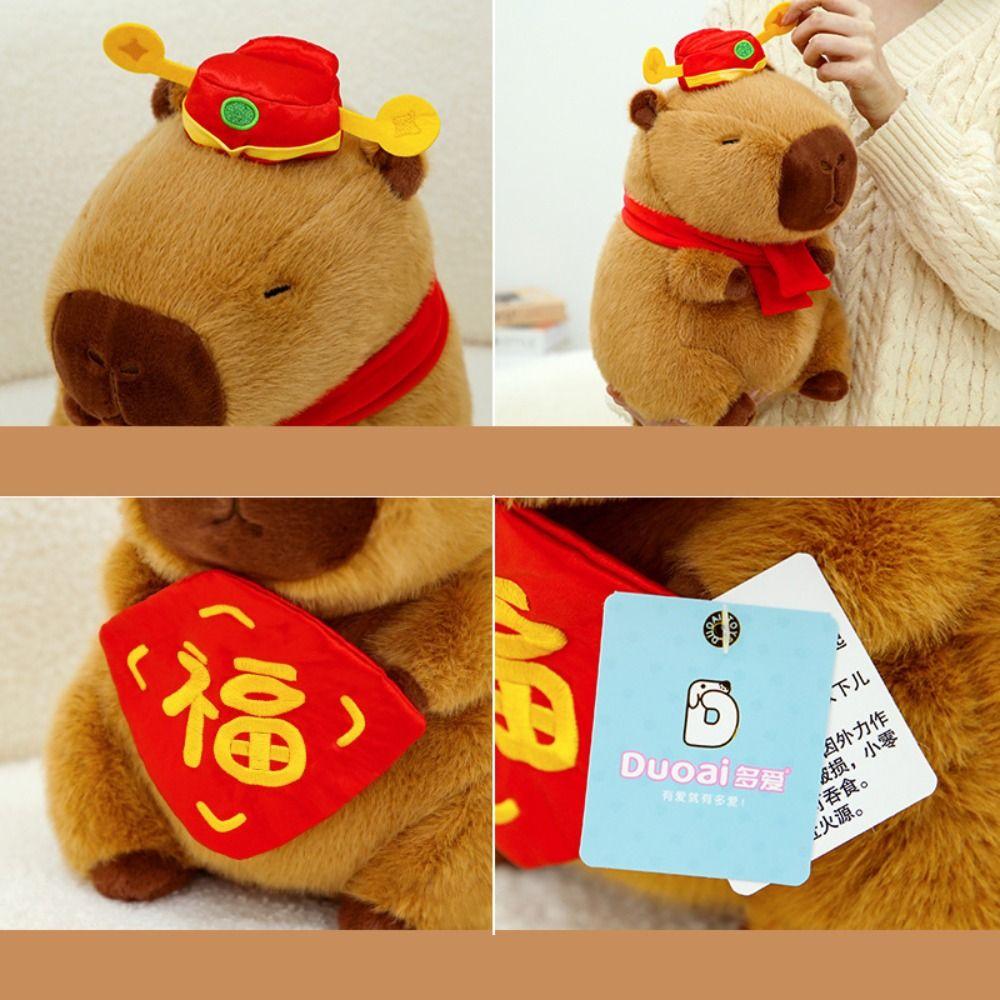 New Year Style Simulation Capybara Toy Stuffed Stuffed Capybara Doll  Home Decor