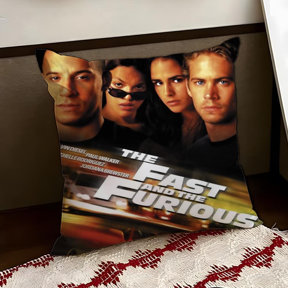 Movie TThe Fast The FuriousS Cushion Cover Reversible Soft Durable Pillow Cover Home Car MultiScene Use for Daily Comfort
