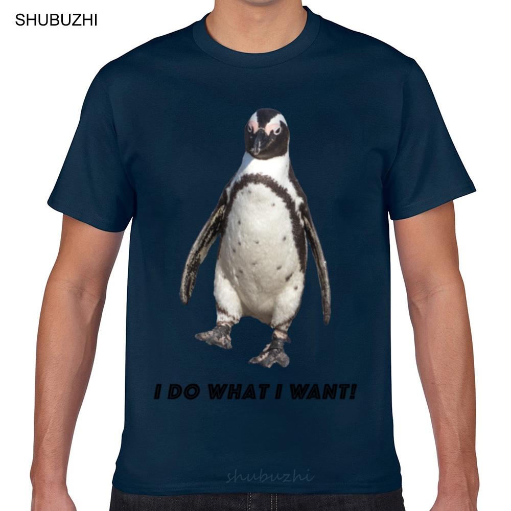 Tops T Shirt Men Penguin I Do What I Want Hip Hop Vintage Short Male Tshirt Cotton Tshirt Men Summer Fashion Tshirt Euro Size