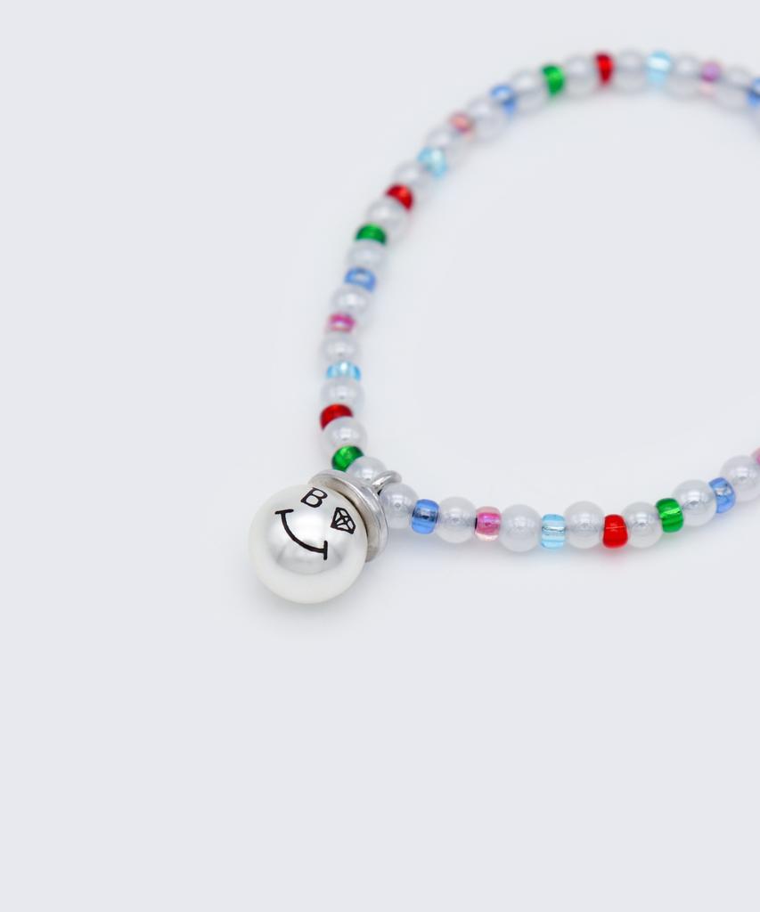 Bonbeau Smile Pearl Pendant Color Beads Bracelet