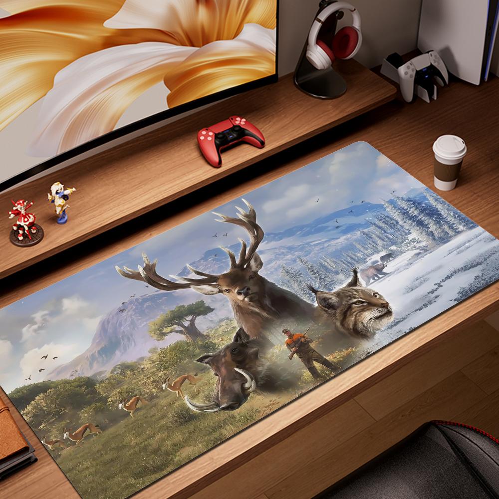 Mouse Pad Non-Slip Rubber Edge Locking Mousepads Game Play Mats Action Game The Hunter Call of the Wild for Notebook PC Computer