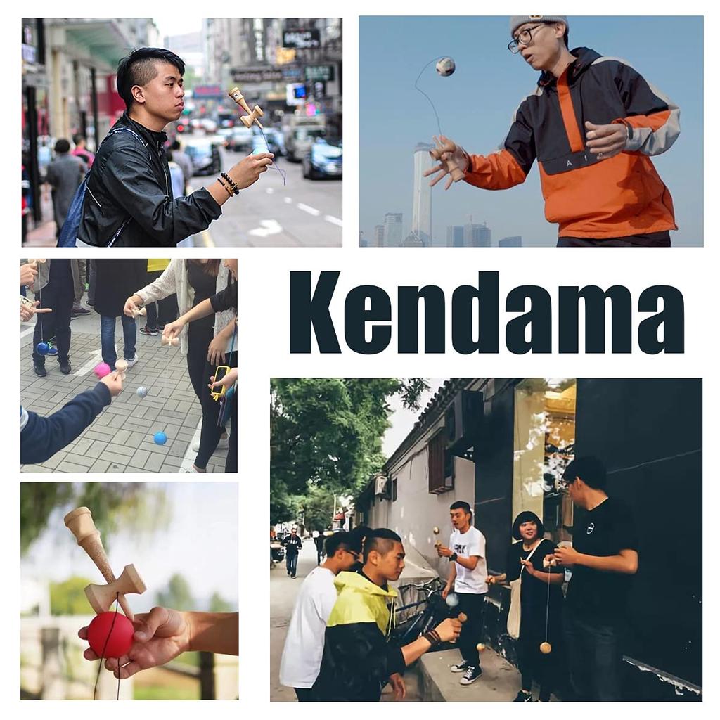 Fantasyon Kendama "Oozora" (Red, Blue) 2-piece Set - Wooden Kendama, Competition Kendama, Practice Kendama
