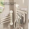 Practical Suction Mounted Towel Rack with Double Rotating Rack Portable for Renters and Wall Friendly Homes Hanging