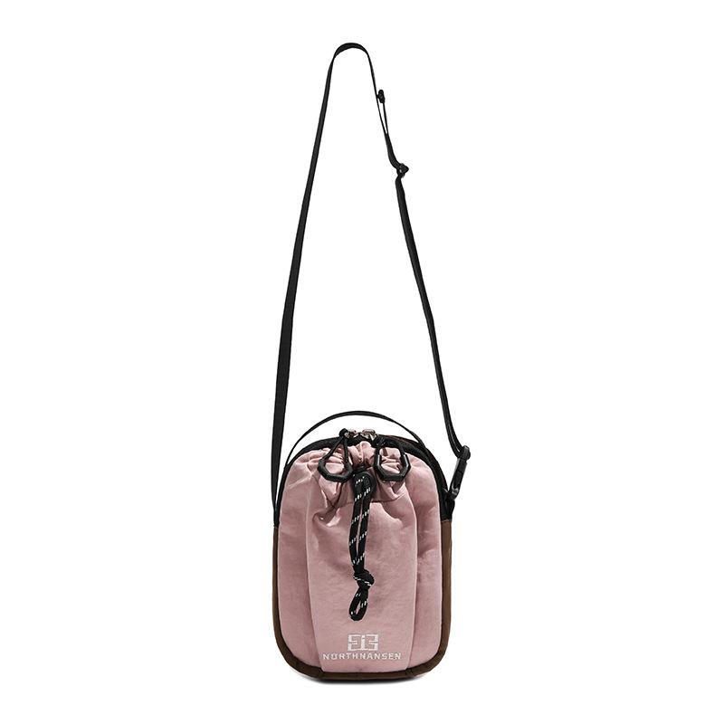 

Fashion new tooling style niche convenient versatile outdoor sports mobile phone bag contrasting color multi-functional casual messenger bag розовый