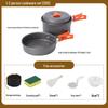 Portable Outdoor Camping Cookware Set: Folding Aluminum Alloy Pots & Kettle