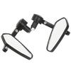 2Pcs Motorcycle Rear View Mirror Black Left And Right Pentagon Shaped Handlebar Side Mirror