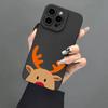 Deer Head Christmas Graphic Phone Case For iPhone 17 Air 16 Pro 15 14 13 12 11 X XR XS 8 7 Plus Pro Max Mini Silicone Back Cover