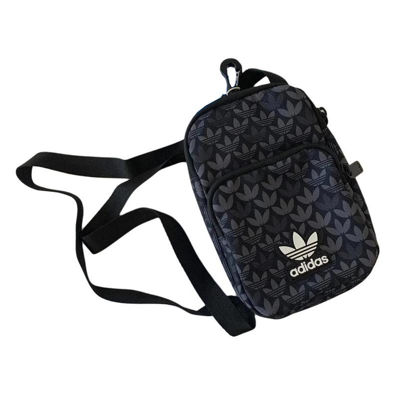 New Adidas Originals Recycled Polyester Plain Weave Fabric Crossbody Bag, Shoulder Bag Regular Unisex Black IU0011