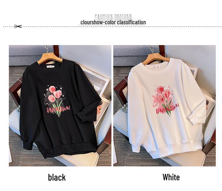 Herbst-Hoodie in Übergröße 200-350 Jin, Brustumfang 150-170 cm, Lockerer Schnitt