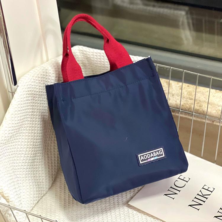 Geantă de mână izolată coreeană cu blocuri de culoare pentru prânz pentru femei