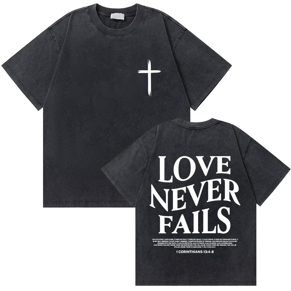 Gewaschenes Vintage Christian Jesus Grafik T-Shirt für Herren Hohe Qualität Baumwolle T-Shirts Herren Hip Hop Gothic Oversized T-Shirt Streetwear