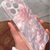 Pink Rose Anti-Drop Transparent Case for iPhone 14/15/16/17 Pro Max