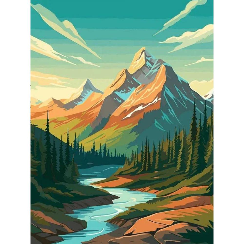 DIY full circle diamond painting Cross stitch 3D landscape home decorative art diamond painting 5d diamond art painting