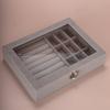 Große staubdichte Schmuckaufbewahrungs- und Präsentationsbox aus Acryl mit Schublade für Ohrringe