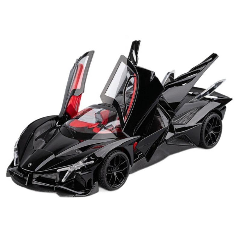 

1/18 Apollo Project EVO Суперкар Модель Автомобіля зі Сплаву Іграшка Металеве Лиття Звук і Світло Авто Іграшки для Дітей Транспортний Засіб чорний