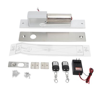 Aluminium Alloy Electric Bolt Lock Fail Safe with 2 Remote Control for Door Access Control System