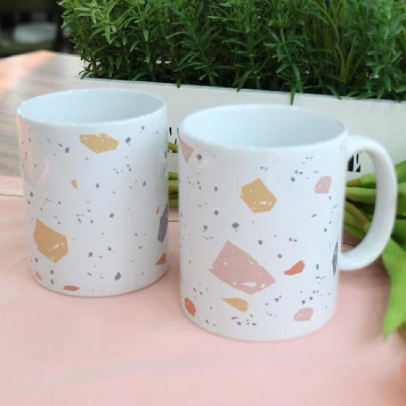 dc355-Design Mug 2p-Terrazzo Pattern