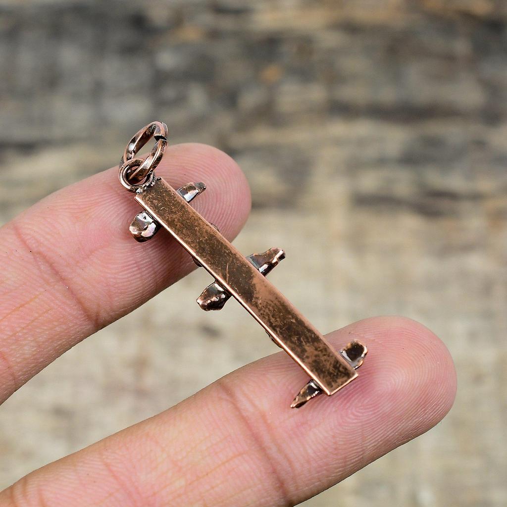 Růžový a Zelený Turmalín Surový Přívěsek Elektroformovaný Měděný Přívěsek Ručně Vyráběné Šperky Drahokamový Přívěsek Elektroformované Šperky Zásnubní Dárek