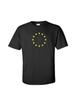 EU European Union Yellow Logo T-Shirt Cool FLAG EURO Black Cotton Tee Shirt