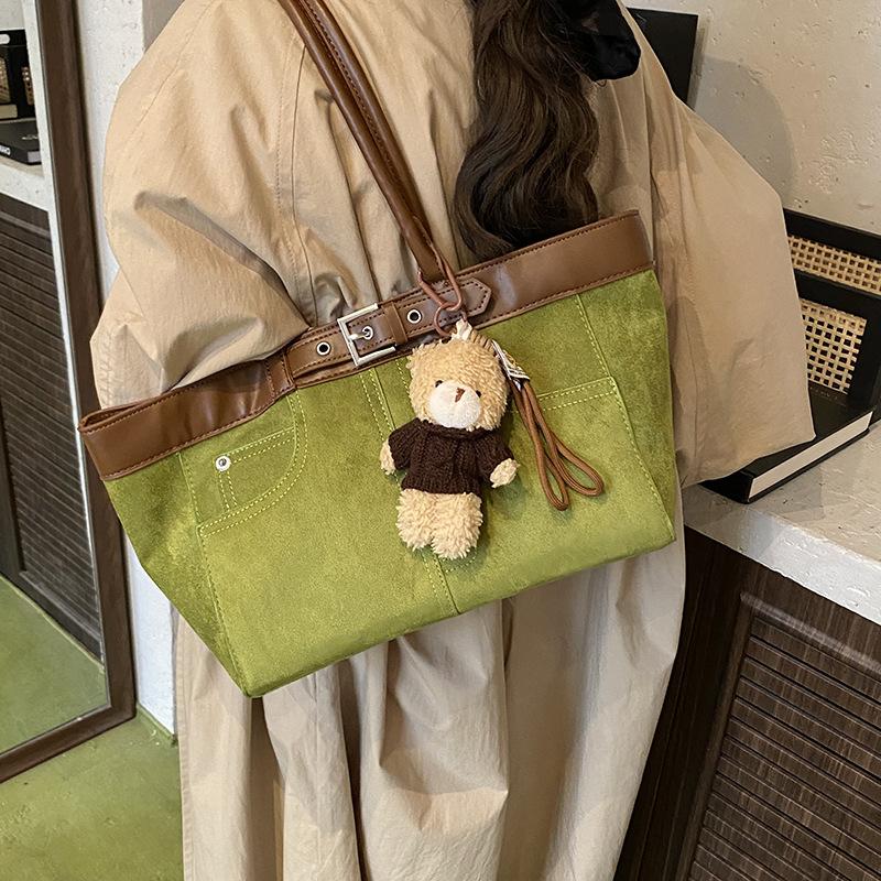 Bags Women's 2025 New Trendy Fashion Versatile Large Capacity Premium Handbag Retro Tote Bag Shoulder Bag