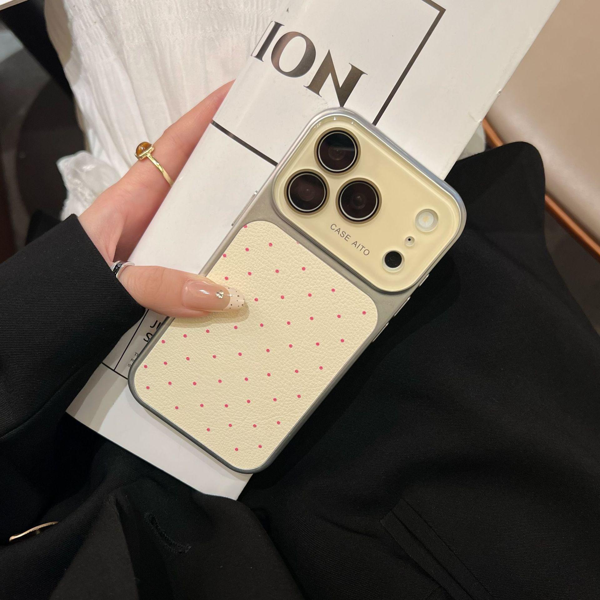 

High-Value Polka Dot Instant Fit iPhone 17 Case for Apple 16 Pro Max, Full Coverage, Stylish Design iPhone 15