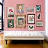 Henri Matisse Crane Bird Butterfly Cat Flower Pink and Green Eclectic Wall Art Painting Canvas Poster Print Pictures Room Decor